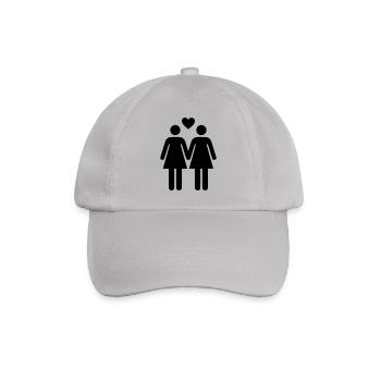 Liebe Mädchen, Lesben, Homosexuell Stolz LGBT - Baseballkappe - Grau - Vorne