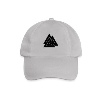 Valknut - Baseballkappe - Grau - Vorne