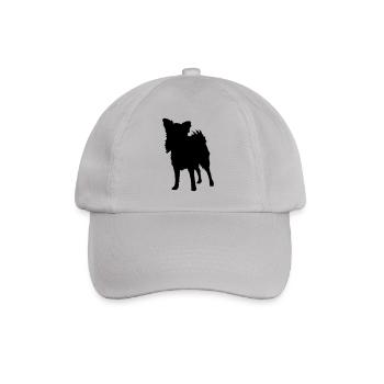 Chihuahua Silhouette - Baseballkappe - Grau - Vorne