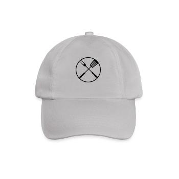 rond cuisinier grillade cercle logo logo fourchette grillade pfan - Casquette classique - bruyère - Devant