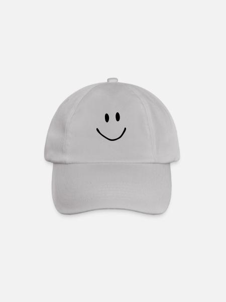 Big Smile. Smiley, Gesicht. lustig - Baseballkappe - Grau