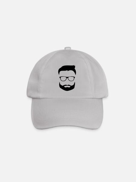 Beard glasses - Baseballkappe - Grau