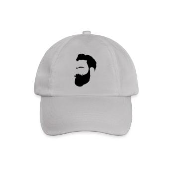Mann mit Bart - Baseballkappe - Grau - Vorne