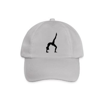 Sportlerin Yoga Bodenturnen Kunstturnen Girl - Baseballkappe - Grau - Vorne
