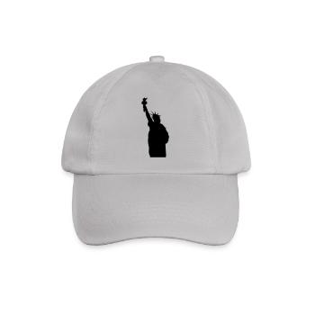 Freiheitsstatue Silhouette - Baseballkappe - Grau - Vorne