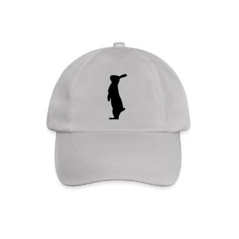 stehender Hase Kaninchen Häschen bunny Osterhase - Baseballkappe - Grau - Vorne