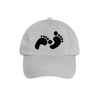 footprints - Baseball Cap - grey - Front