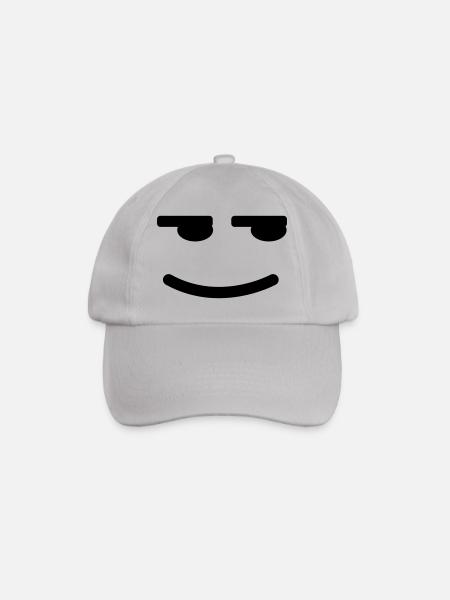 Satisfied Smiley - Baseball Cap - grey