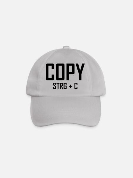 Copy Strg C - Vater Sohn Shirt - Baseballkappe - Grau