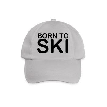born to ski 10 - Baseball Cap - grey - Front