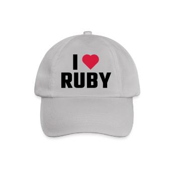 I Love RUBY - Baseball Cap - grey - Front