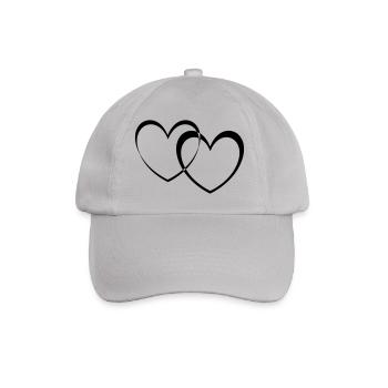 Double cœur - Casquette classique - bruyère - Devant