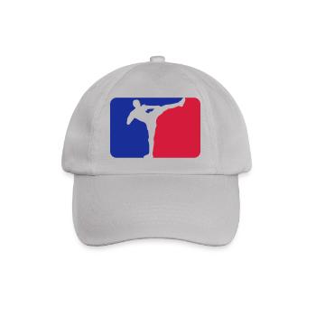 kickboxer logo bouclier cadre rouge bleu kickboxing ka - Casquette classique - bruyère - Devant