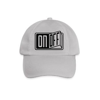 switch on off button turn on off - Baseball Cap - grey - Front