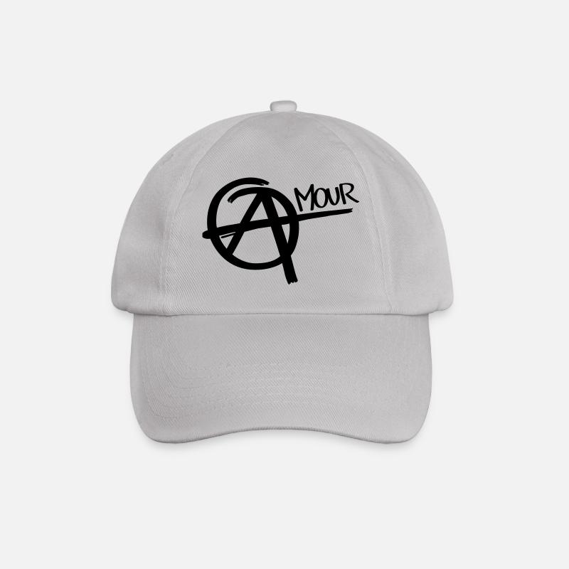 Anarchy and Love - Baseballkappe - Grau