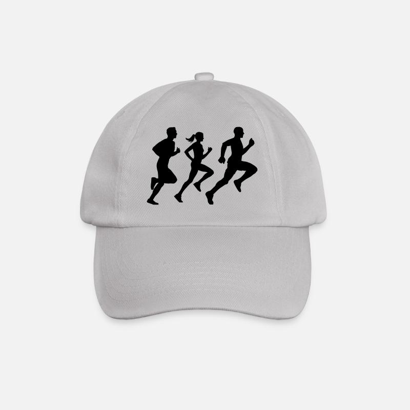 runner group Läufer Gruppe Team - Baseballkappe - Grau