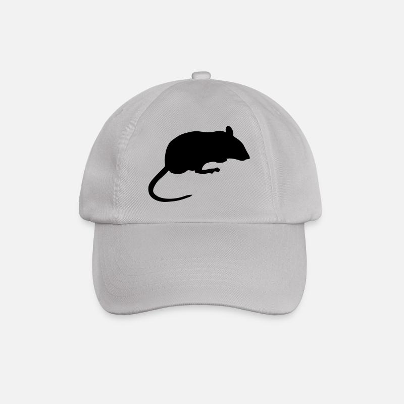 mouse mouse silhouette shadow shadow8 - Baseball Cap - grey