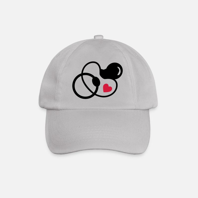 baby - pacifier - Baseball Cap - grey