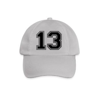 13_number_13_(s31) - Baseball Cap - grey - Front