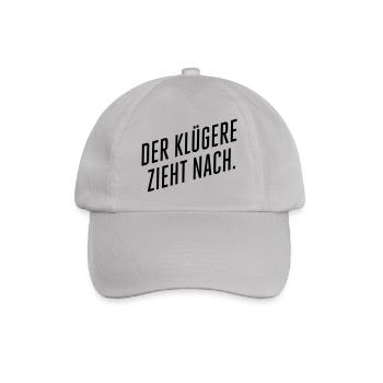 Der Klügere zieht nach - Baseballkappe - Grau - Vorne