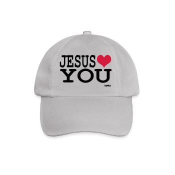 jesus loves you - Baseball Cap - grey - Front