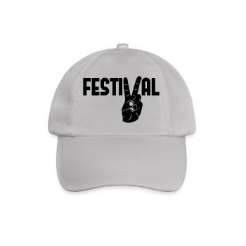 festival peace Musik Konzerte Party feiern - Baseballkappe - Grau - Vorne