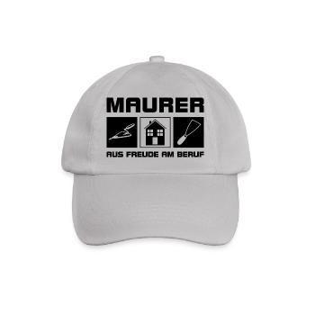 Maurer - Aus Freude am Beruf - Baseballkappe - Grau - Vorne