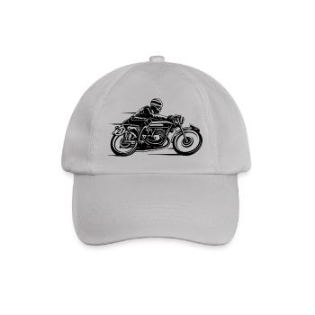 Cafe Racer Motorcycle 03_schwarz - Baseball Cap - grey - Front