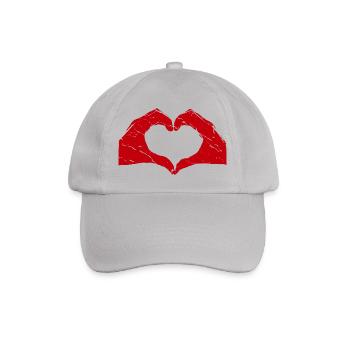 Hands Heart Love Love - Baseball Cap - grey - Front