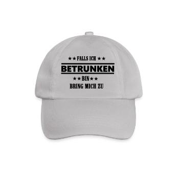 betrunken - Baseballkappe - Grau - Vorne
