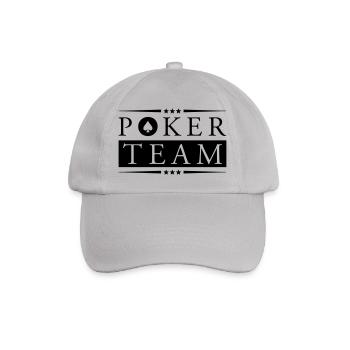 poker team - Baseballkappe - Grau - Vorne