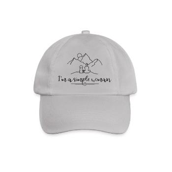 Simple Woman Natur Hunde - Baseballkappe - Grau - Vorne
