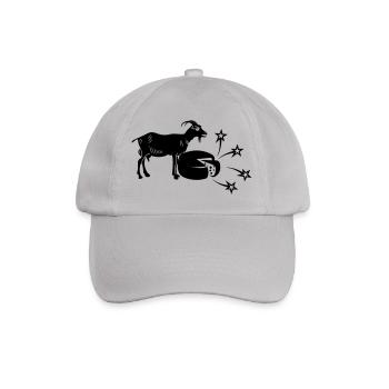 Cheese with sliced and goat, - Baseball Cap - grey - Front