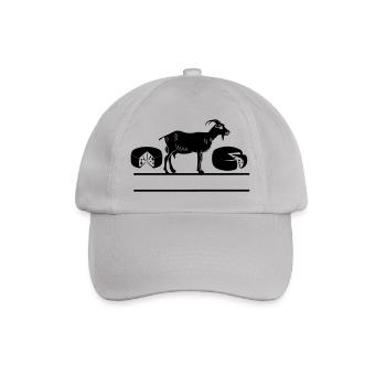 Goat candles banner - Baseball Cap - grey - Front