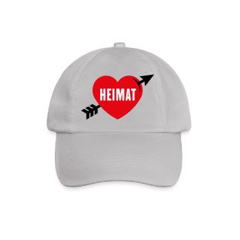 Heimatliebe (Heimat, Heimatland, Heimatstadt / 3C) - Baseballkappe - Grau - Vorne