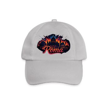 Rom Roma Hauptstadt Italien Silhouette Geschenk - Baseballkappe - Grau - Vorne