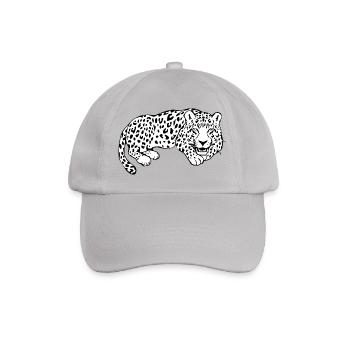 T-shirt blanc léopard en chat Leparden T-shirt cadeau - Casquette classique - bruyère - Devant