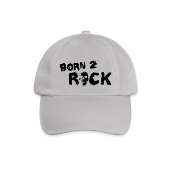 born_2_rock_b_1c - Baseballkappe - Grau - Vorne