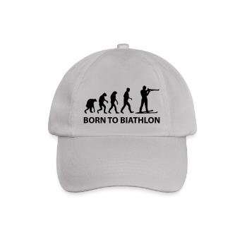 born to biathlon - Baseballkappe - Grau - Vorne