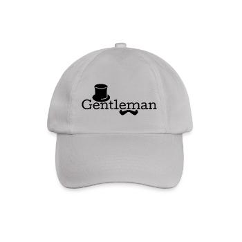 Gentleman mustache monocle beard cylinder glasses - Baseball Cap - grey - Front