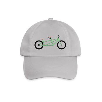Tandem Bike Bicycle - Baseball Cap - grey - Front