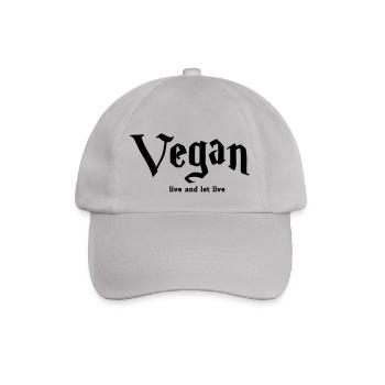 vegan live - Baseball Cap - grey - Front