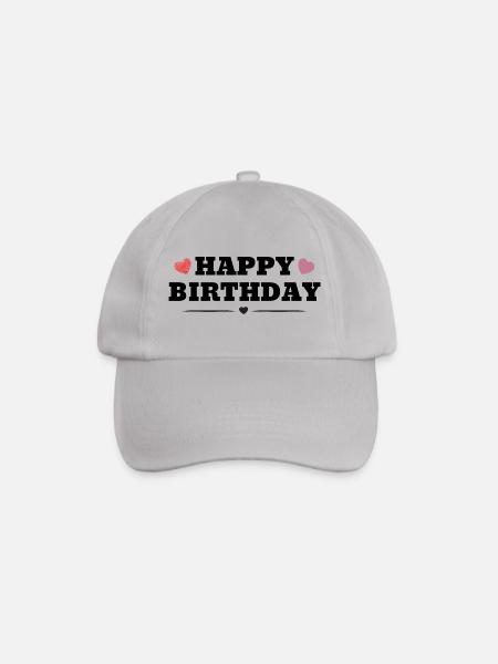 Happy Birthday - Baseballkappe - Grau