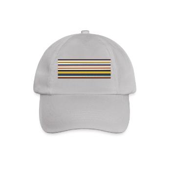 Designklassiker Streifen-Muster Vintage - Baseballkappe - Grau - Vorne