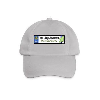 WATERFORD, IRELAND: licence plate tag style decal - Baseball Cap - grey - Front