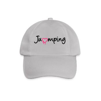 jumping trampoline girl jump jump gift - Baseball Cap - grey - Front