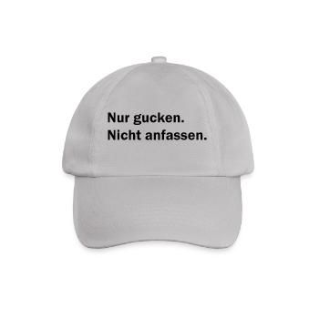 Nur gucken. Nicht anfassen. Sexy Frauen Geschenk - Baseballkappe - Grau - Vorne