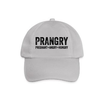 PRANGRY Pregnant Angry Hungry lustiges Geschenk - Baseballkappe - Grau - Vorne