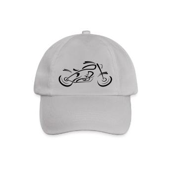 Coffee Racer Motorrad - Baseballkappe - Grau - Vorne