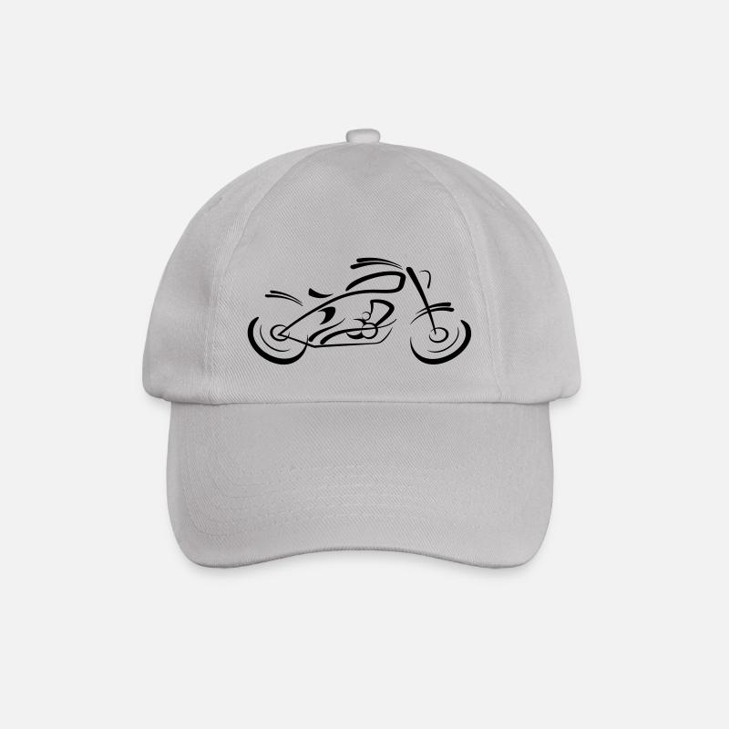 Coffee Racer Motorrad - Baseballkappe - Grau